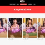 Sekcja Live Casino w lobby UltraCasino